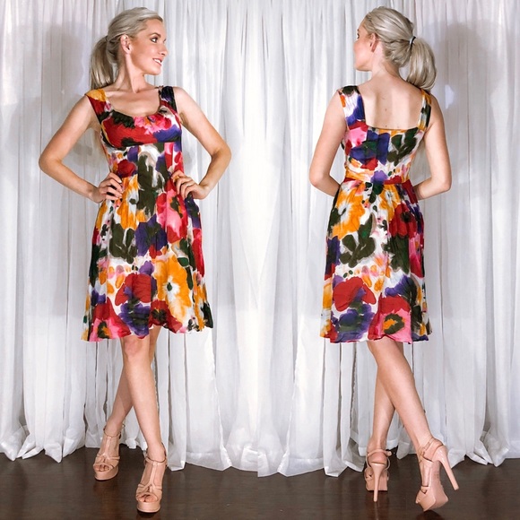 Calvin Klein Dresses & Skirts - Calvin Klein Multicolor Floral Skater Sundress